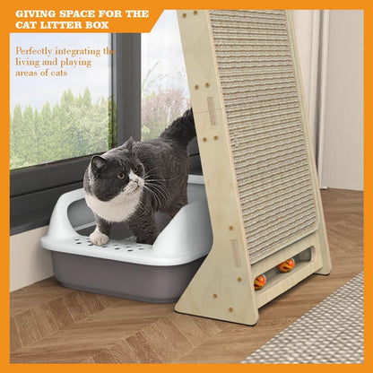 Luxury Wall-Mounted Cat Climbing Tower — Modern Cat Climber with Scratching Mat & Perch